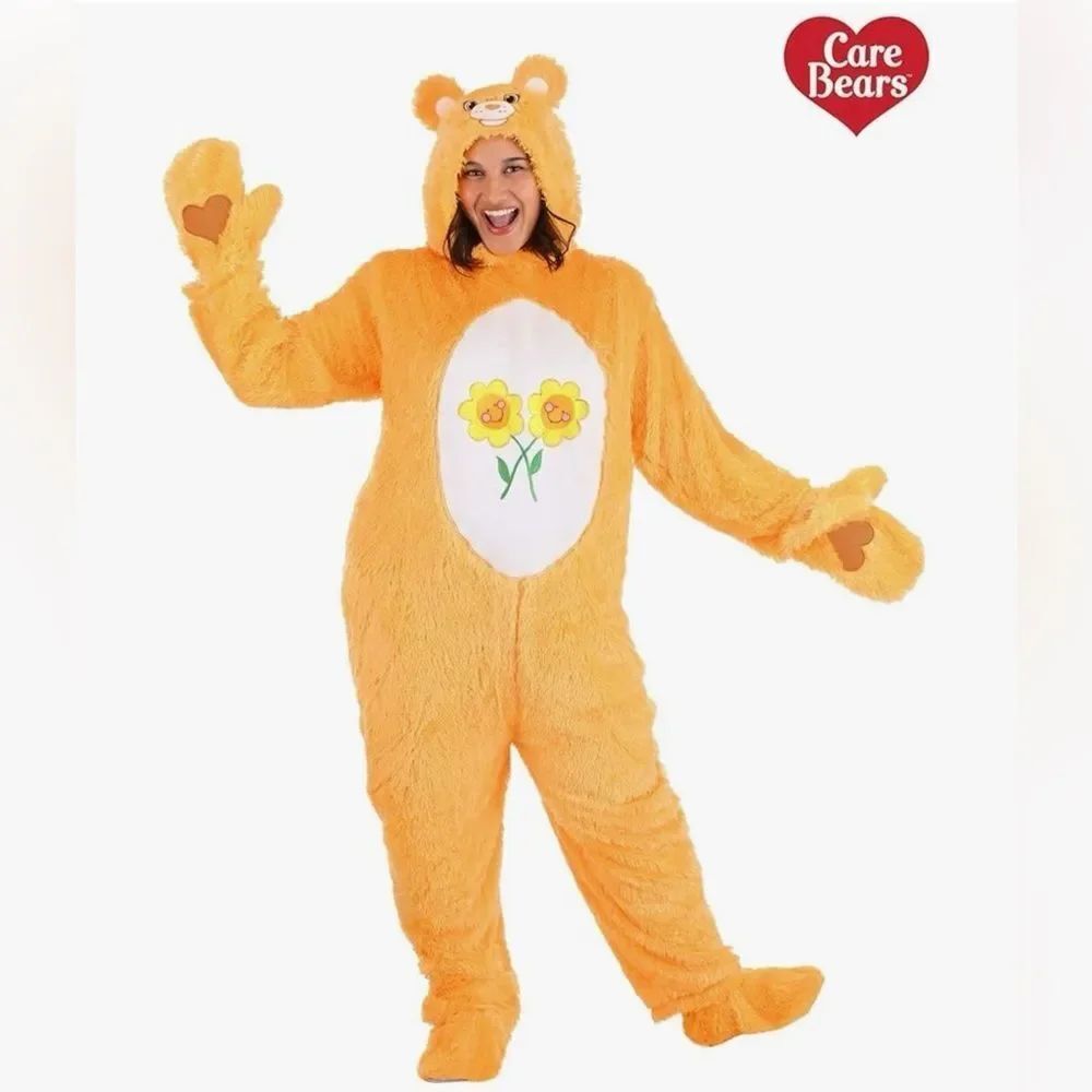 Soft Cuddly Plus Size Friend Bear Costume Jumpsuit with Shoe Covers care bear 3X